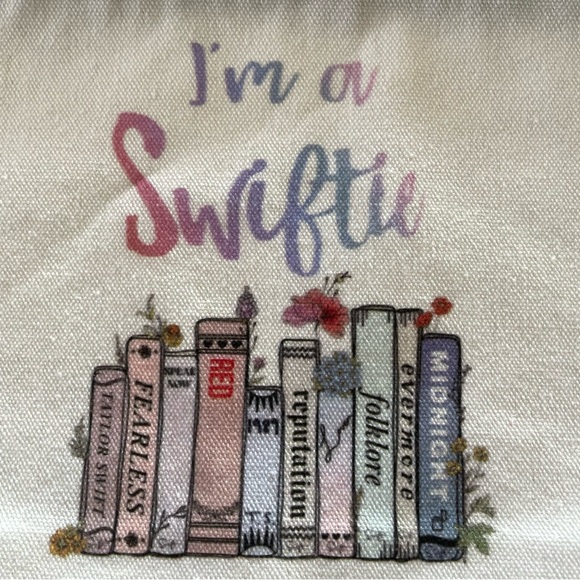 Taylor Swift "Eras" Canvas Cosmetic Makeup Pencil Case Bag - Picture 3 of 8